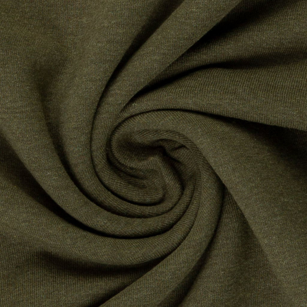 Jersey Melange Basic - khaki / Stoff "Vanessa" von Swafing - Reststück 1,75M