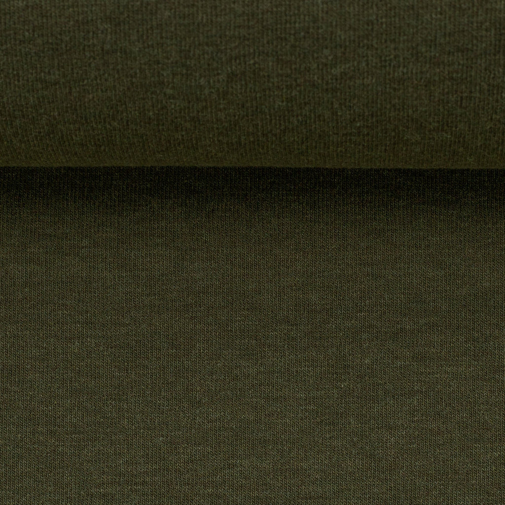 Jersey Melange Basic - khaki / Stoff "Vanessa" von Swafing
