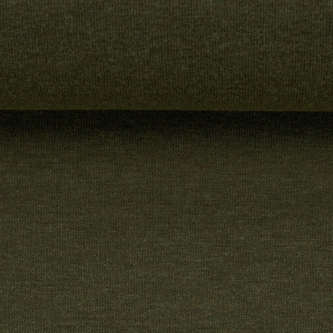 Jersey Melange Basic - khaki / Stoff "Vanessa" von Swafing - Reststück 1,7m