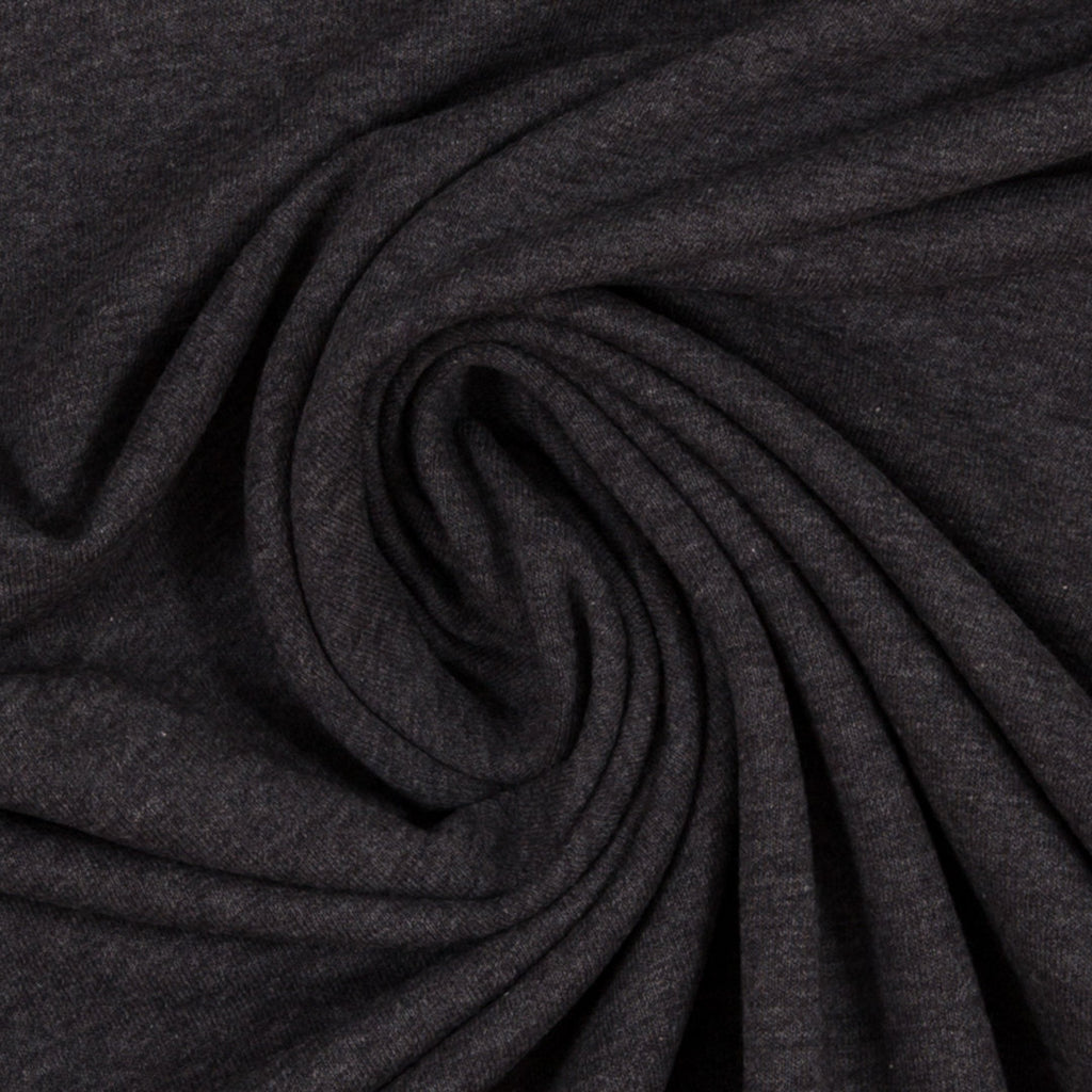 Jersey Melange Basic - anthrazit / Stoff "Vanessa" von Swafing