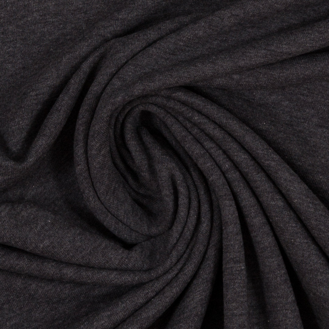Jersey Melange Basic - anthrazit / Stoff "Vanessa" von Swafing