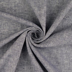 Leinen-Baumwolle fischgrät - navy