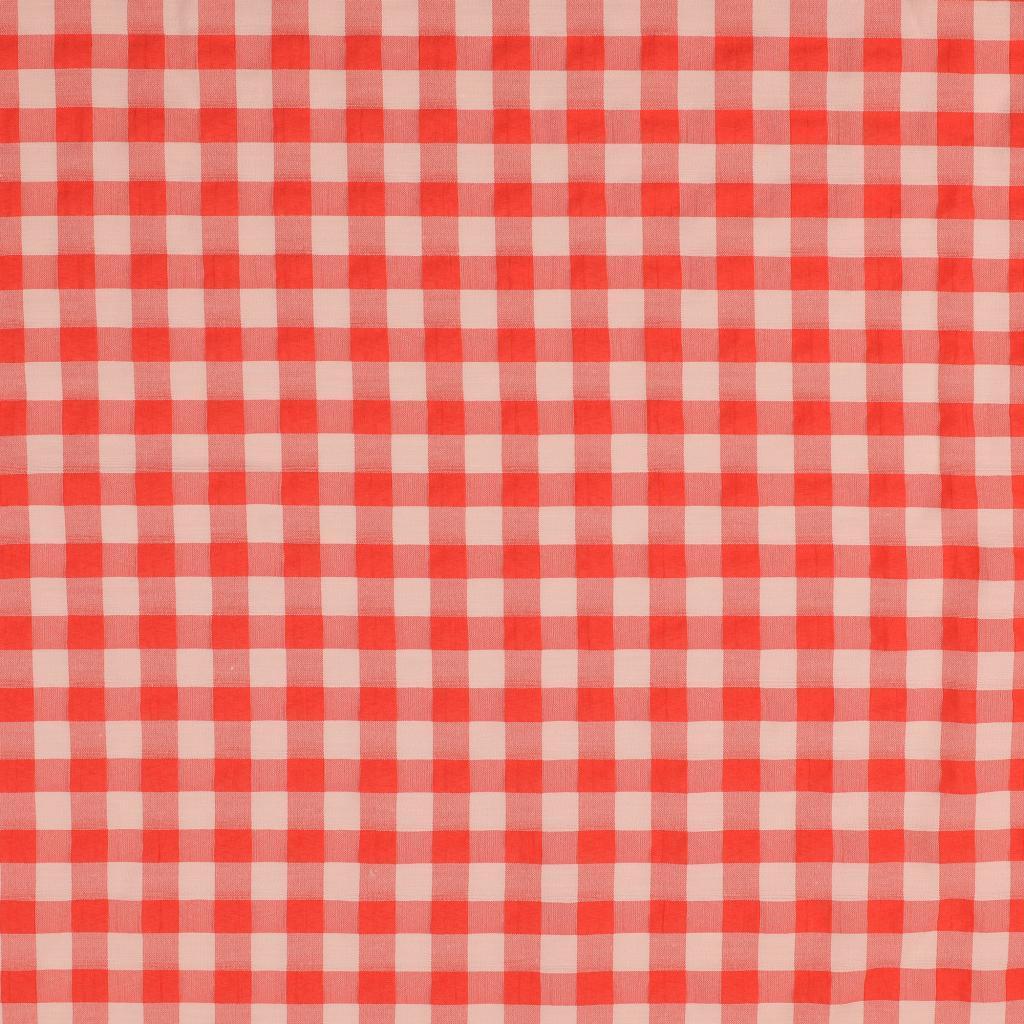 Viskose-Seersucker kariert - rot - Reststück 2,0M