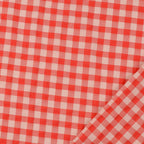 Viskose-Seersucker kariert - rot - Reststück 2,0M