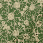 Baumwoll-Voile mit Stickerei Blüten - lindgrün - Reststück 1,7M