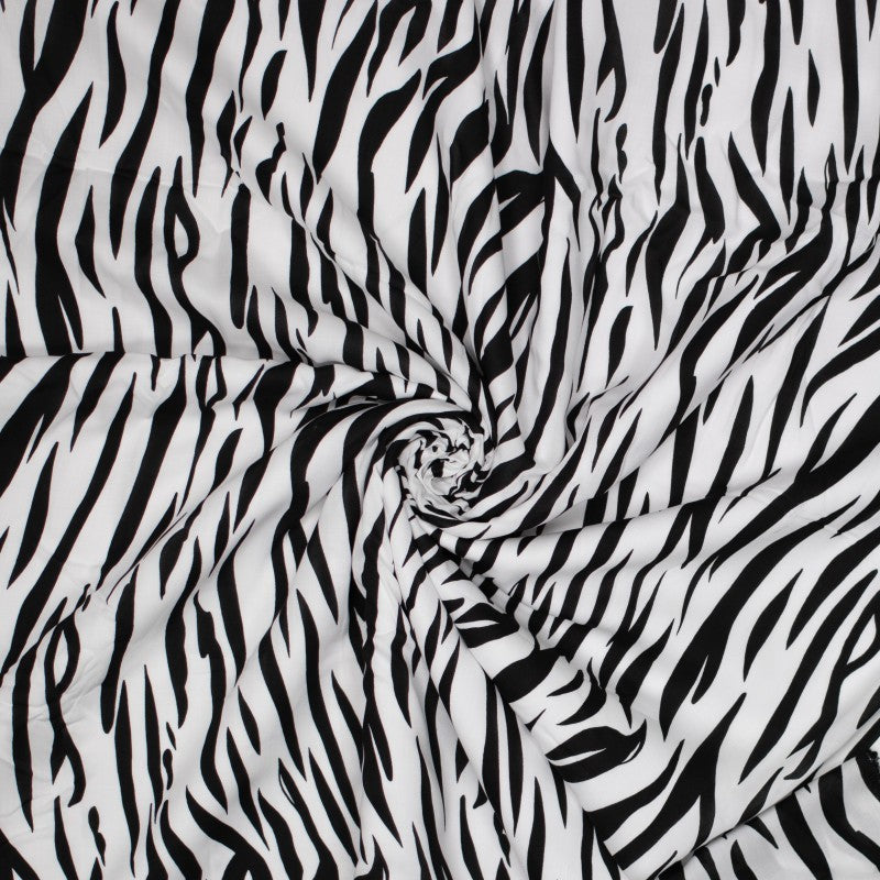 Viskose Zebra - schwarz/weiß