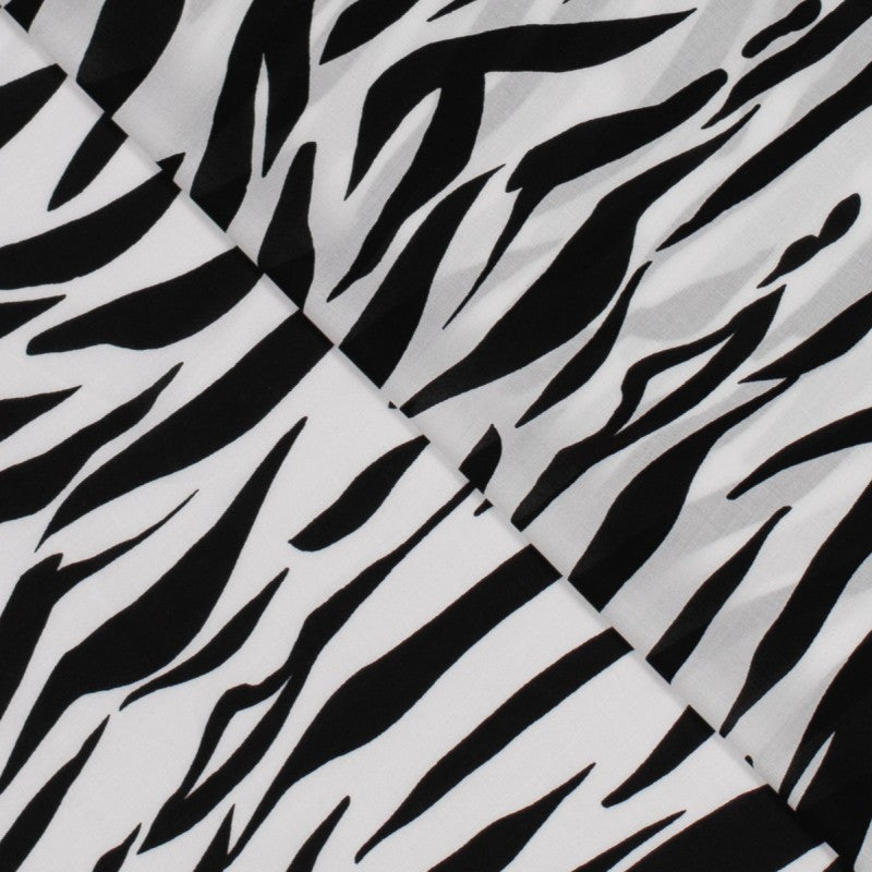 Viskose Zebra - schwarz/weiß