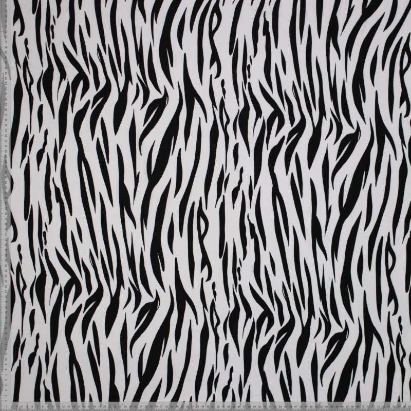 Viskose Zebra - schwarz/weiß