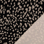 Baumwoll Satin Tupfen - grau/schwarz
