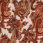 Viskose Stretch Popeline Paisley - sand