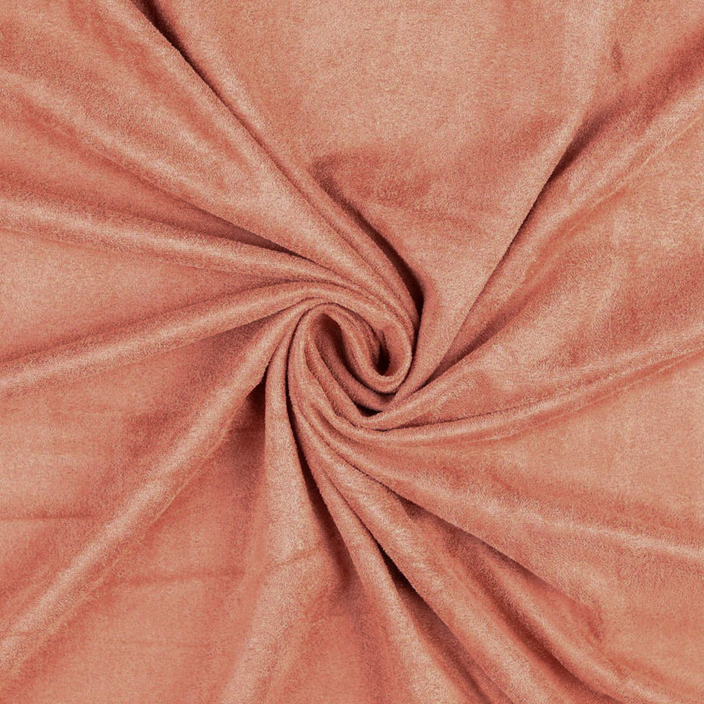 Suede, Velour-Kunstleder - altrosa - Reststück 1,7m