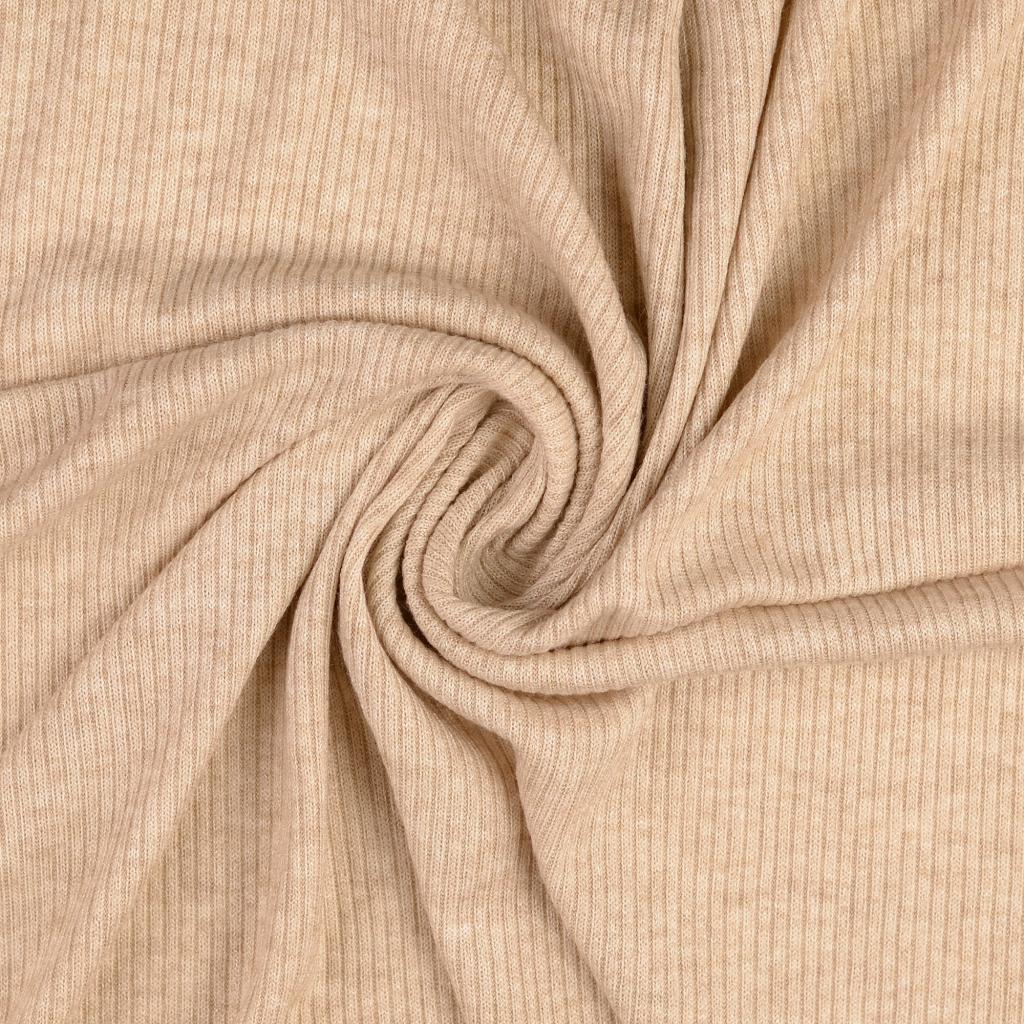 Viskose Strick Rippe - beige meliert