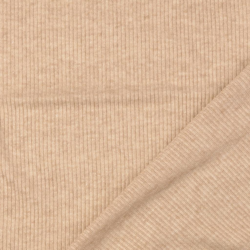 Viskose Strick Rippe - beige meliert