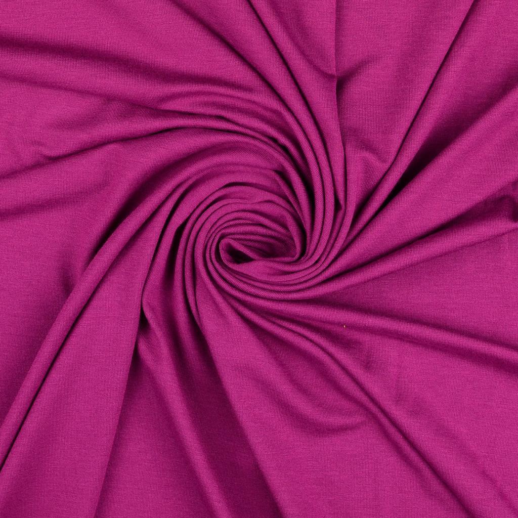 Viskosejersey uni - brombeere *Videovorstellung*