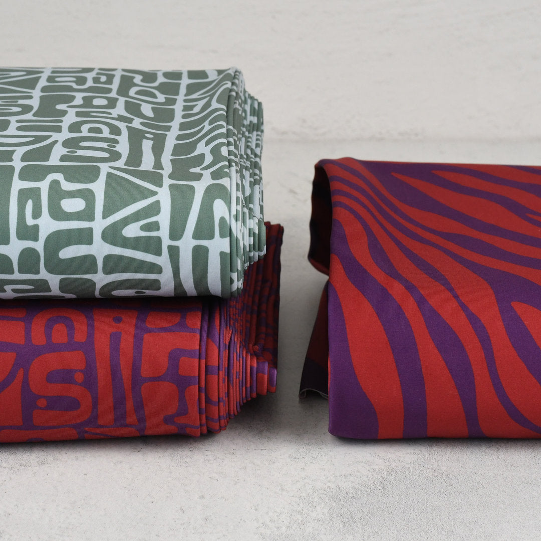 Sportstoff "Zebra" - senf/flieder