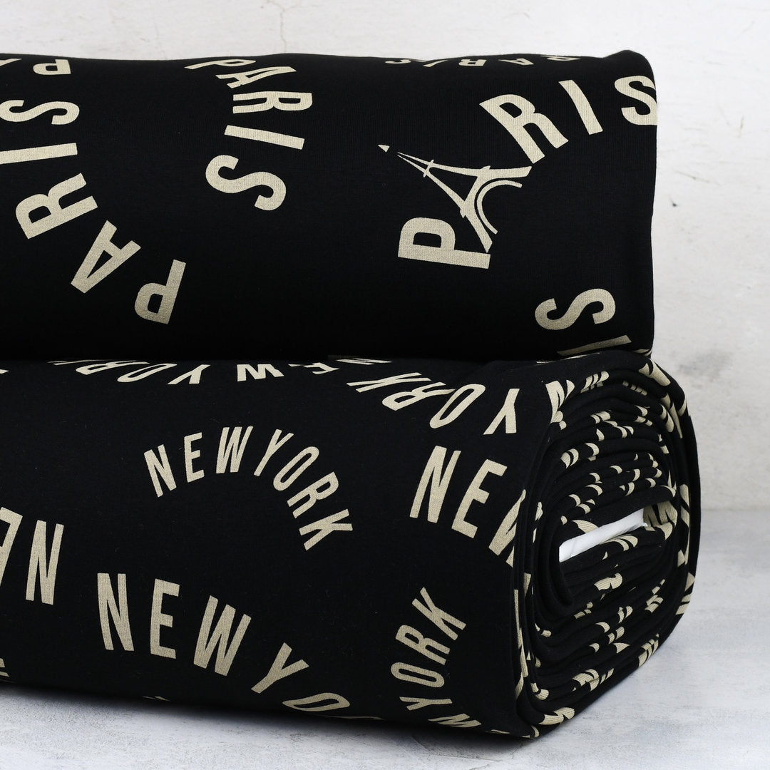 Kuschelsweat "New York" - sand/schwarz *Videovorstellung"