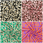 Baumwoll Popeline "abstract love"" - schwarz/sand - Reststück 1,7M
