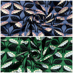 French Terry "Blumen'" angeraut - blau