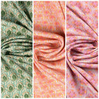 Baumwolle "Vintage" Blumen - orange *Videovorstellung*
