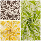 Baumwoll Voile "Palms" - dunkelbraun