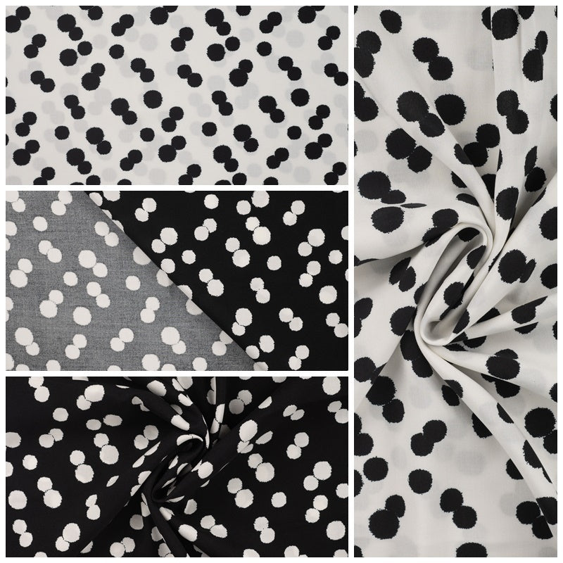 Viskose "Double Dots" - offwhite
