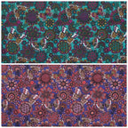 Baumwoll Voile Butterflies - blau