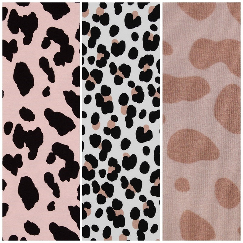 Modal French Terry "Aislingen" Swafing - animalprint nude/schwarz