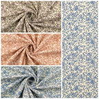 Baumwoll-Seersucker - vintage Kirschen blau