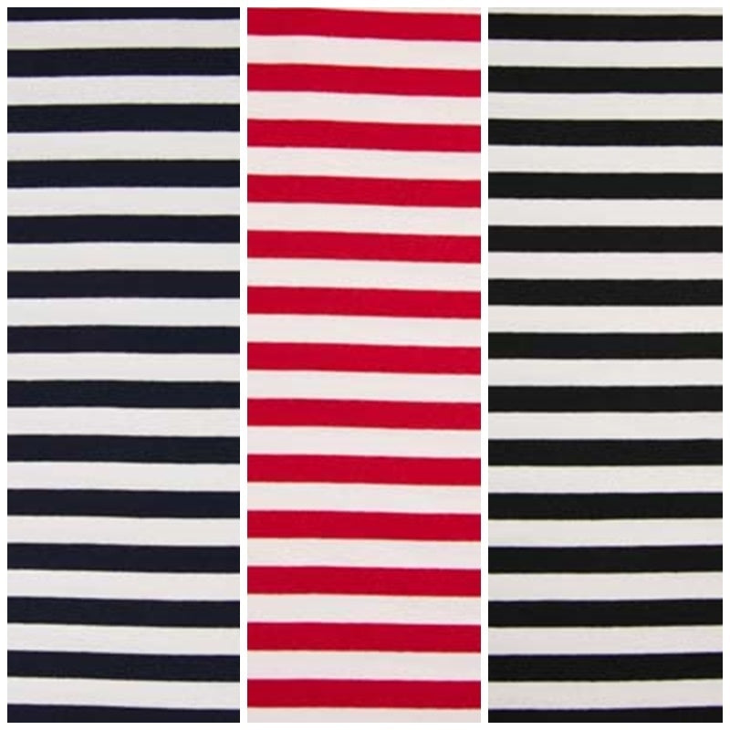 French Terry Streifen - rot
