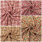 Viskose Satin Twill "floral" - Blümchen lachs