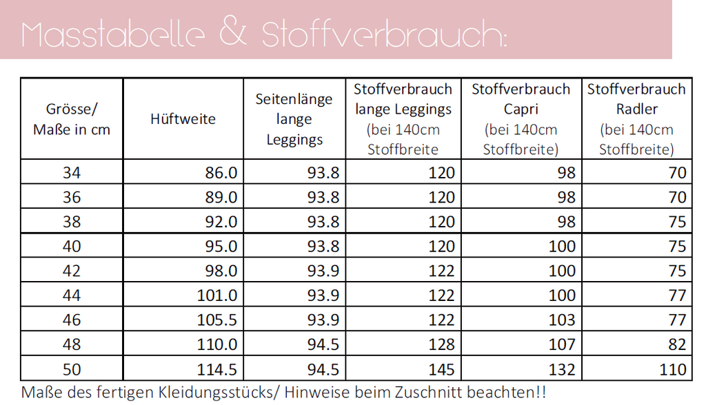 Ebook / Schnittmuster lillesol women No.23 Leggings * mit Video-Nähanleitung *
