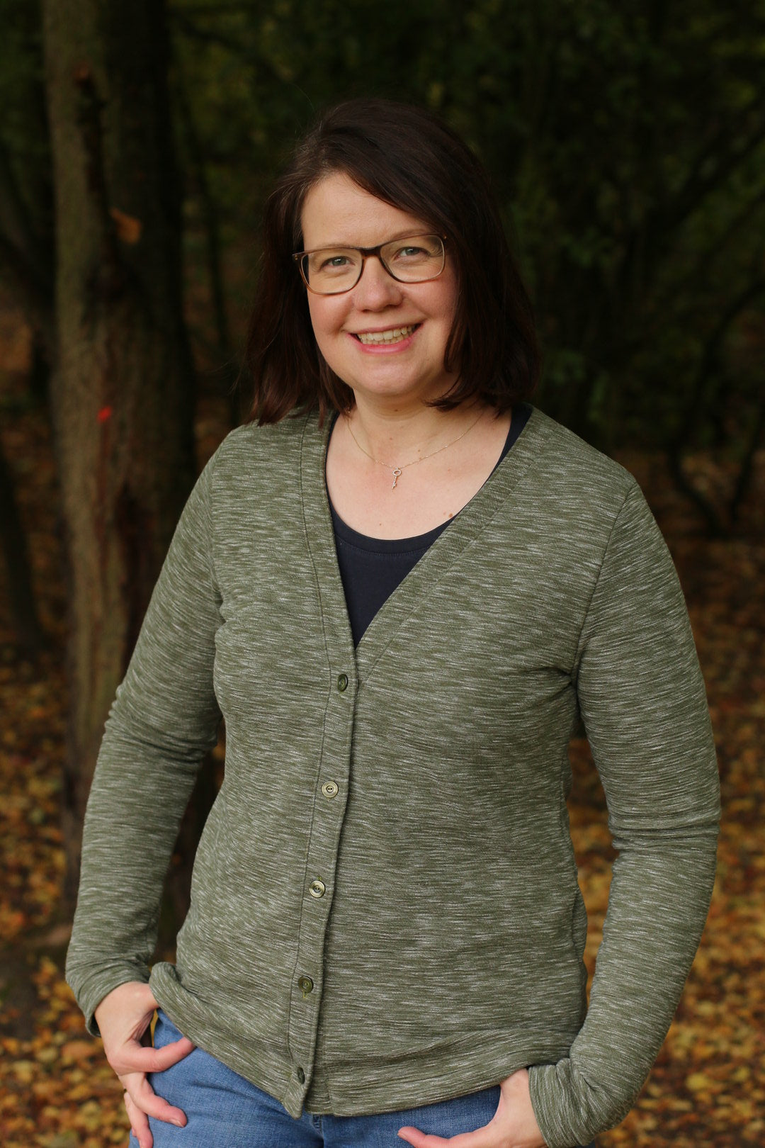 Designbeispiel: lillesol women No.59 Basic-Strickjacke