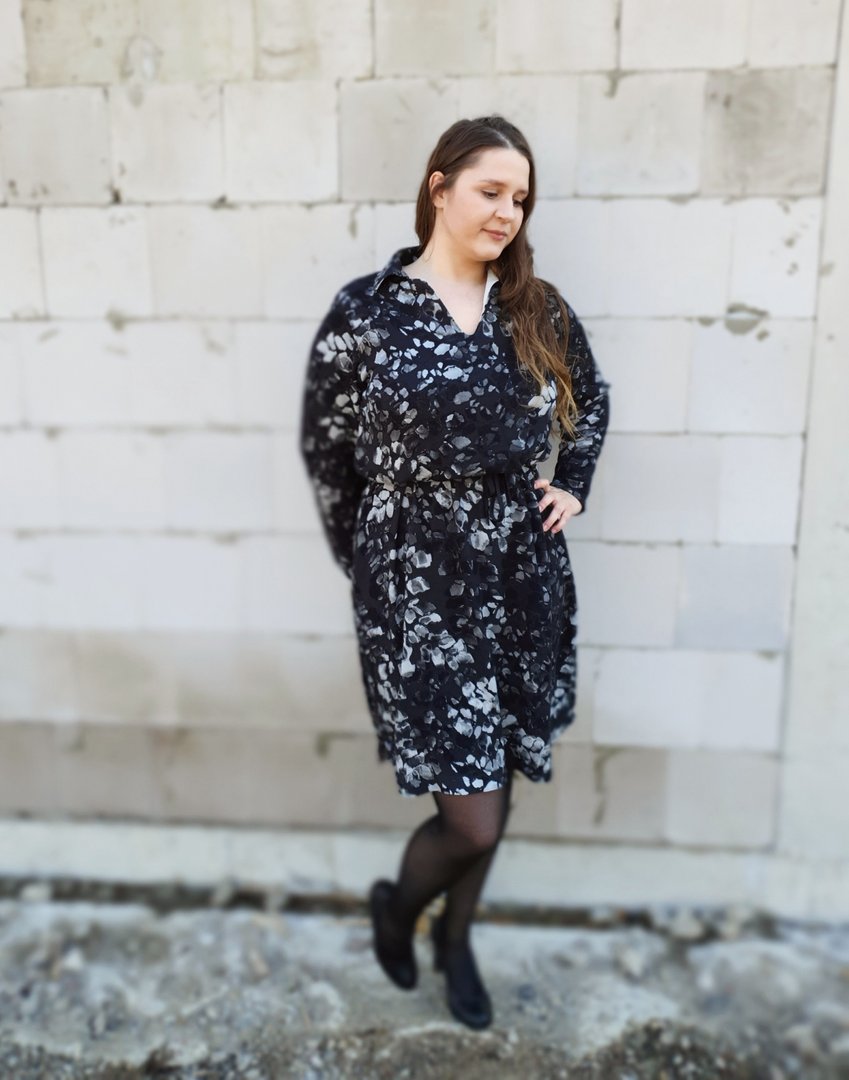 Designbeispiel: lillesol women No.70 Blusenshirt & Kleid "Kaia" mit Video-Nähanleitung