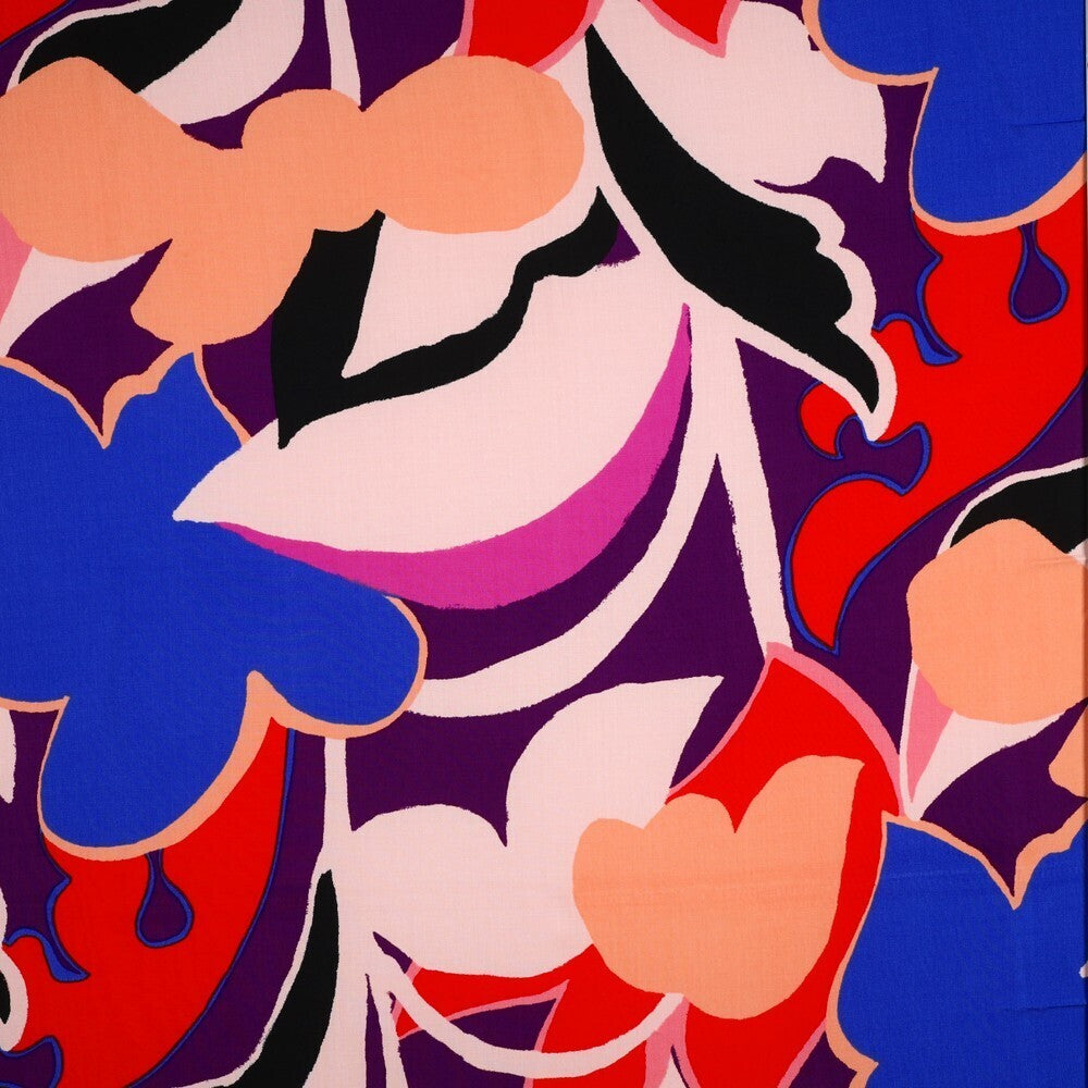 Viskose abstract - rosa/blau