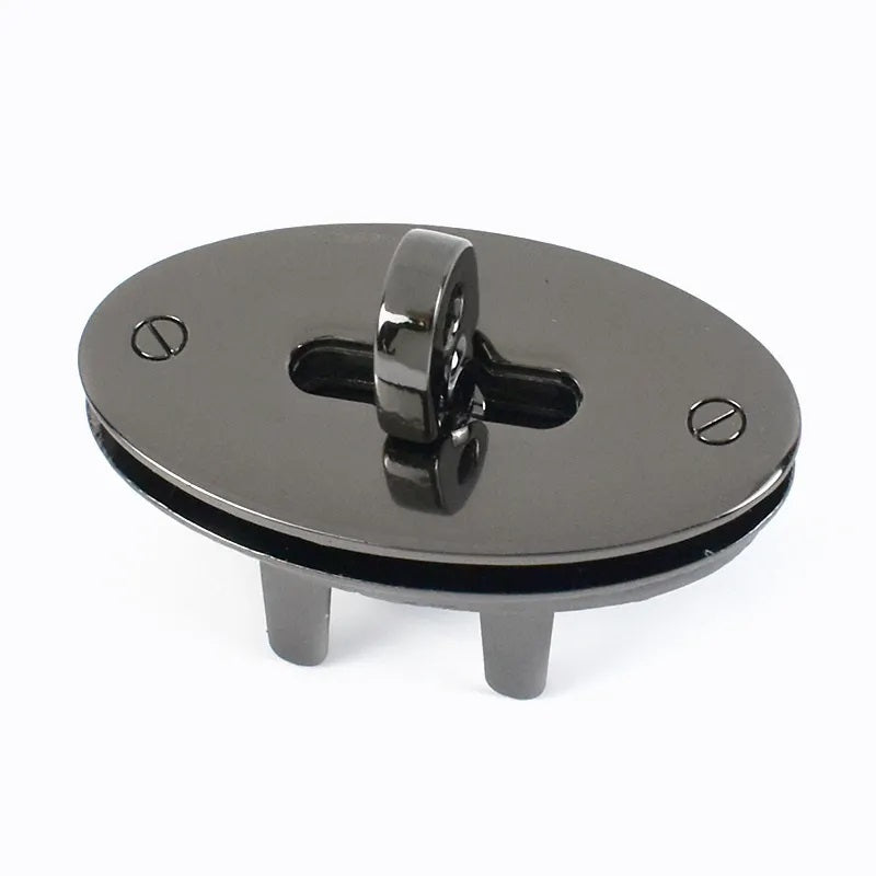 Taschensteckverschluss oval - gunmetal
