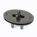 Taschensteckverschluss oval - gunmetal