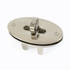 Taschensteckverschluss oval - silber