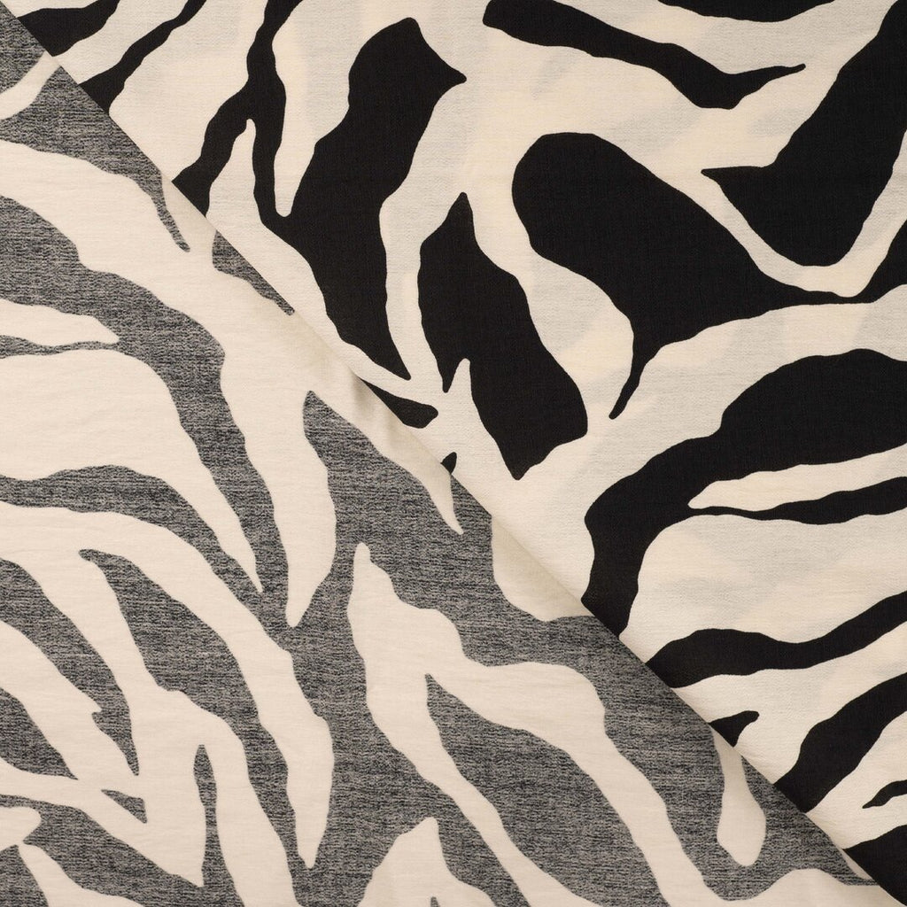 Viskosegemisch "Air Flow Zebra" - schwarz/ecru
