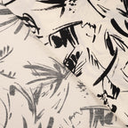 Viskosegemisch "Air Flow Print" - schwarz/ecru