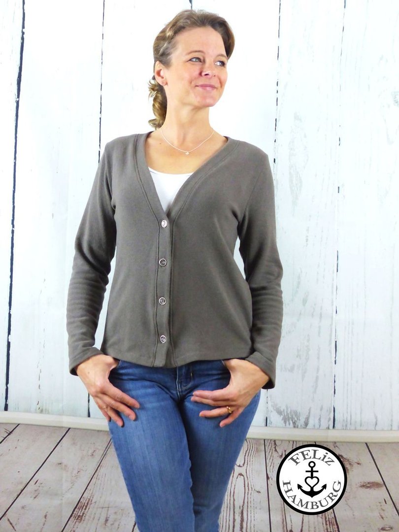 Designbeispiel: lillesol women No.59 Basic-Strickjacke