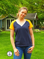 Designbeispiel: lillesol women No.65 Raglanshirt "Combina" mit Video-Nähanleitung