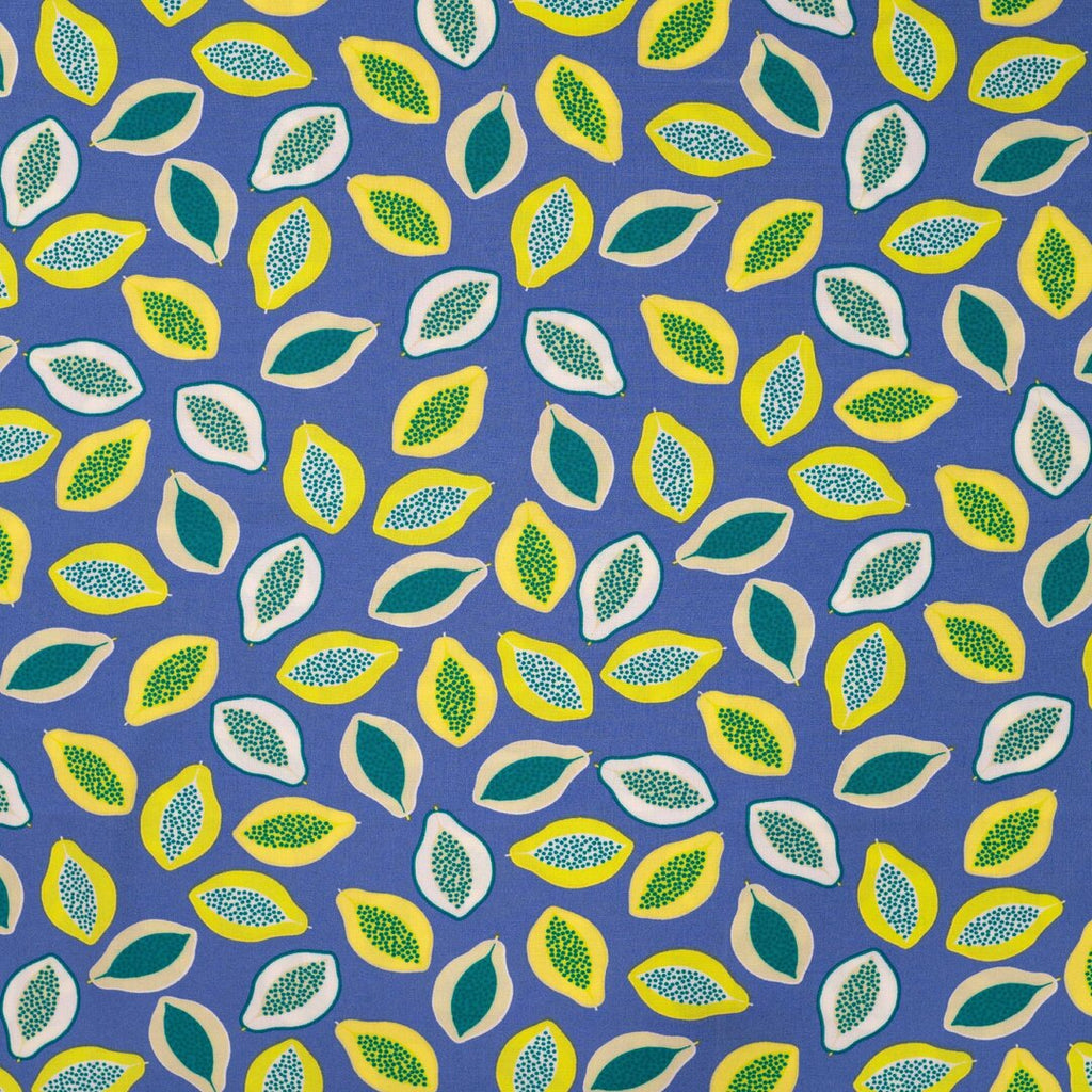 Viskose Papayas - royalblau