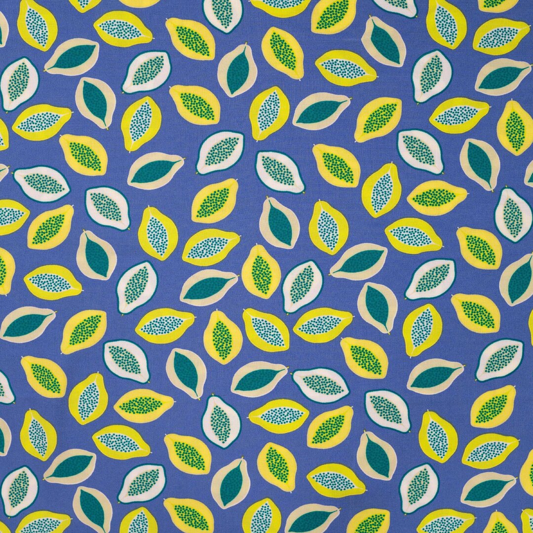 Viskose Papayas - royalblau