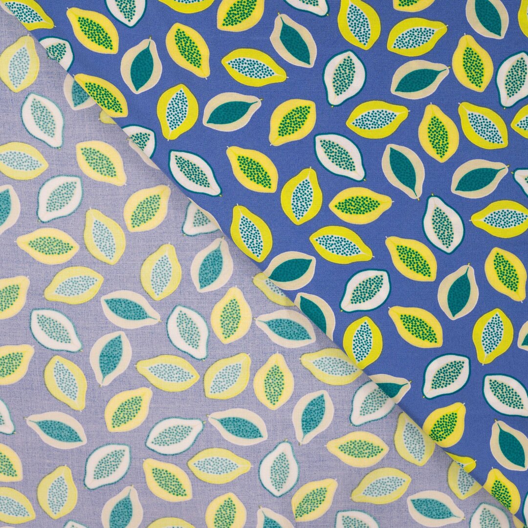 Viskose Papayas - royalblau
