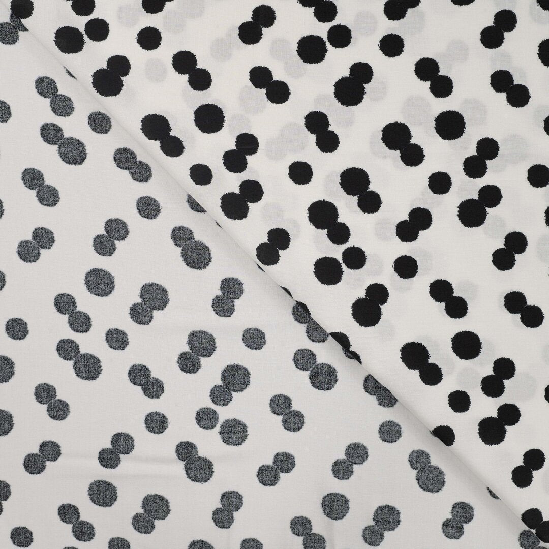 Viskose "Double Dots" - offwhite