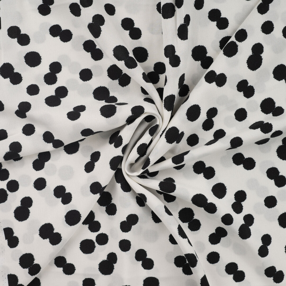 Viskose "Double Dots" - offwhite