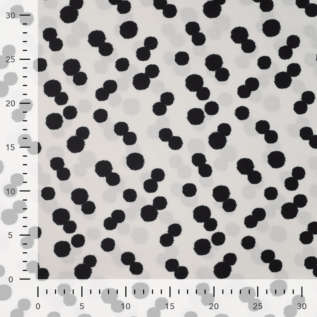 Viskose "Double Dots" - offwhite