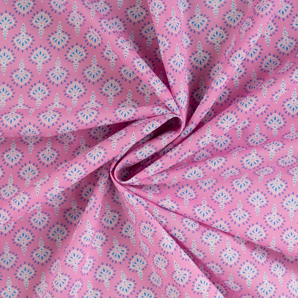 Baumwoll Voile "Ornamente" - hellrosa