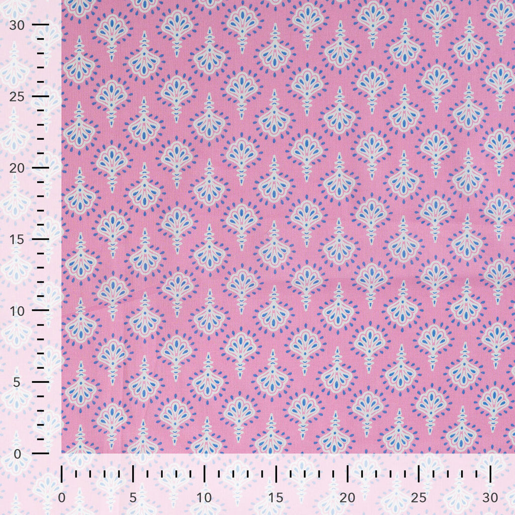 Baumwoll Voile "Ornamente" - hellrosa
