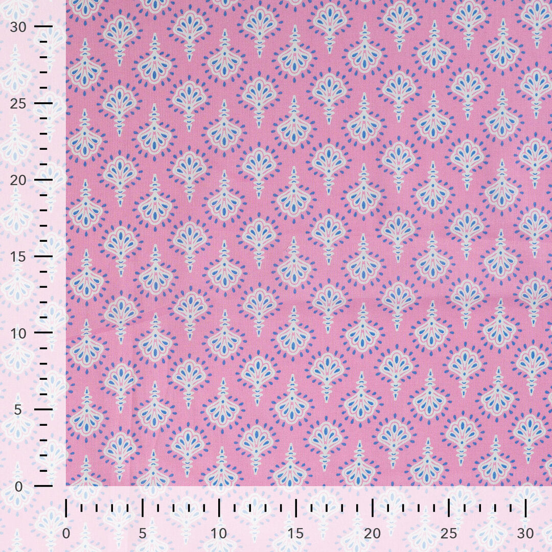 Baumwoll Voile "Ornamente" - hellrosa